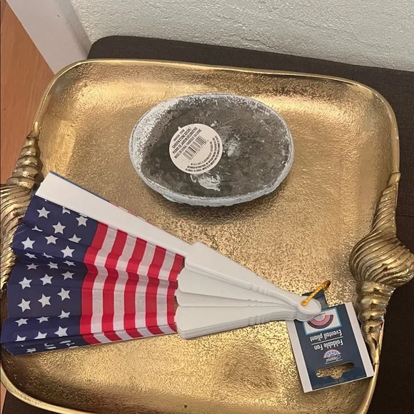 #1540+Patriotic Hand Fan with Stars and Stripes - Picture 6 of 12